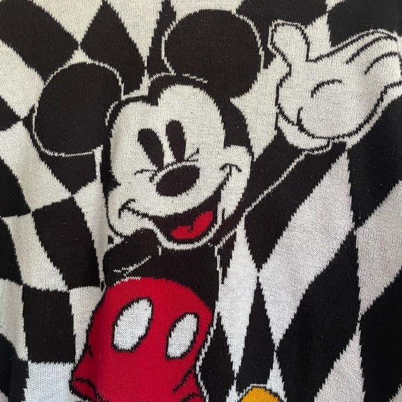 Disney Mickey Mouse Checkered Crewneck Sweater - Picture 5 of 12